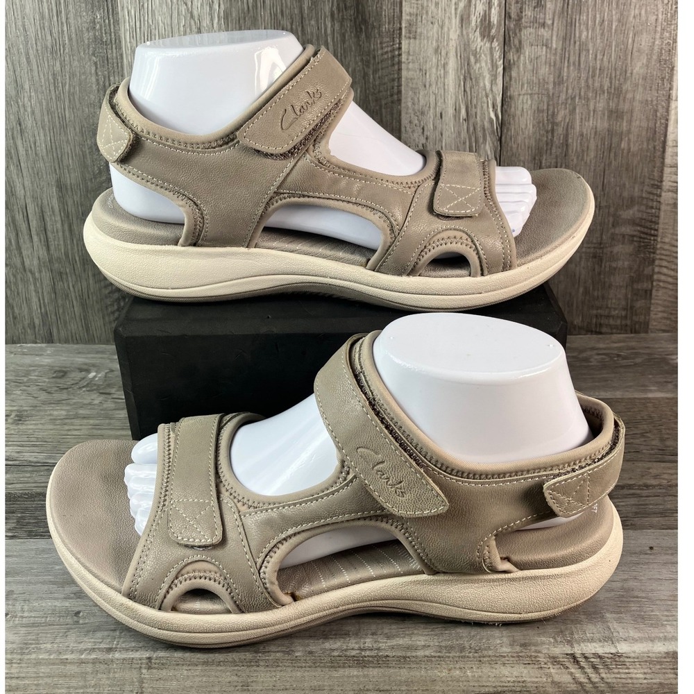 Clarks Cloudsteppers Arla Glison Taupe Sporty Sandals Womens 9 261714134065